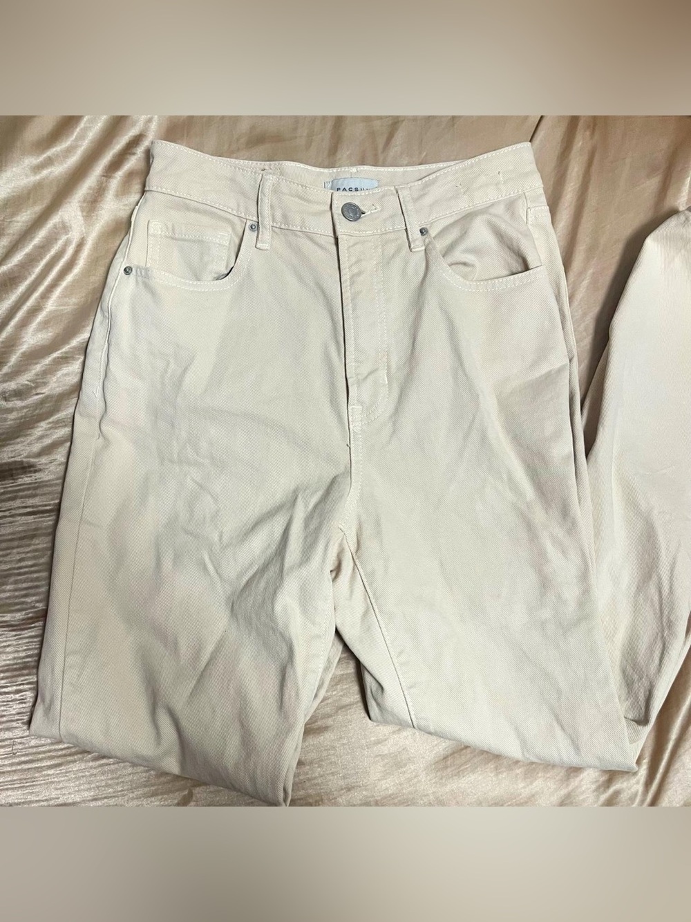ੈ✩‧₊˚ pacsun beige/tan curve straight jeans pants